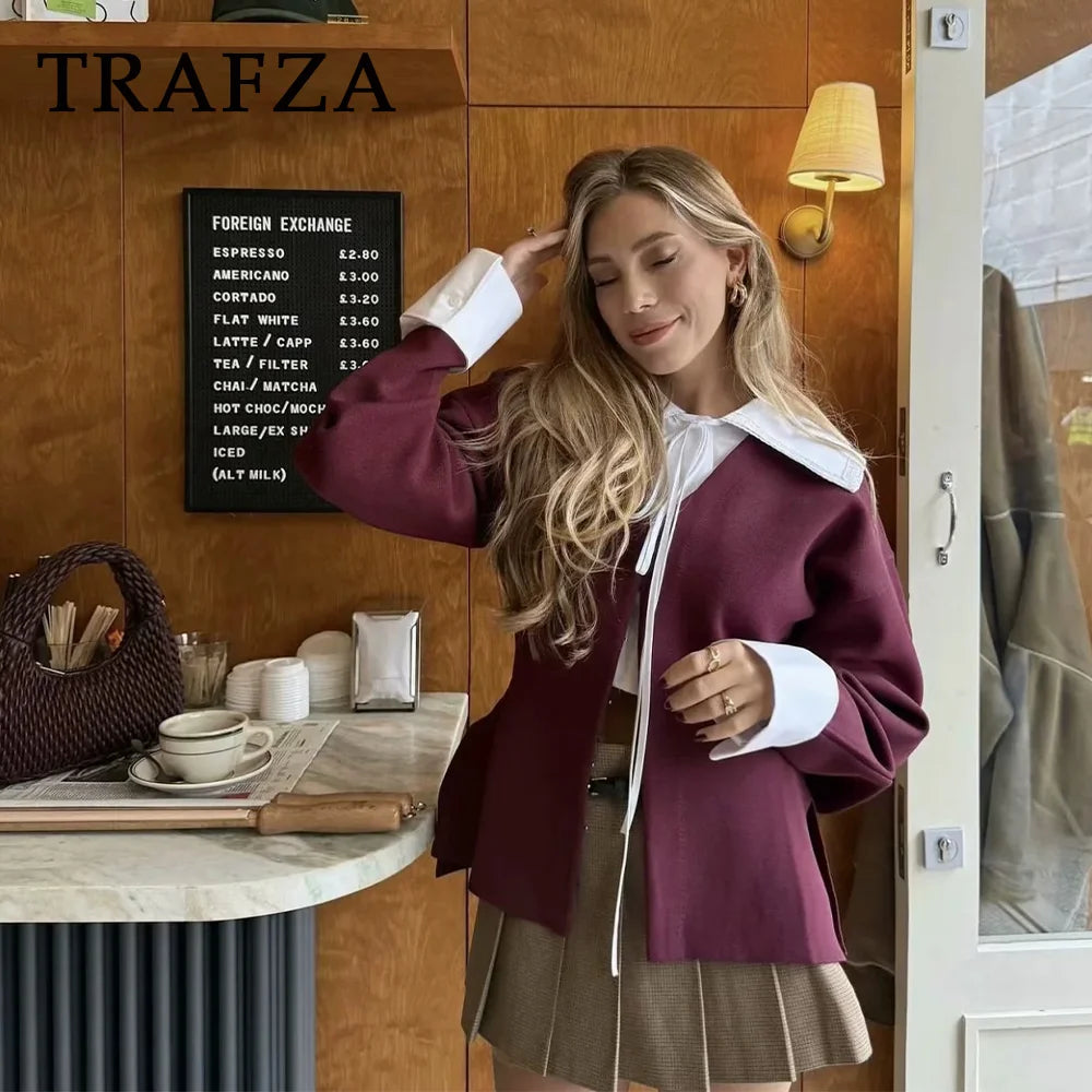 TRAFZA Chic Streetwear Knitted Set