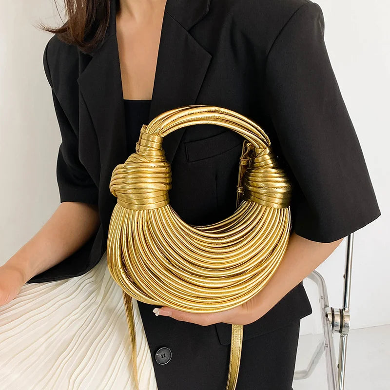 Luxury Handwoven Noodle Clutch
