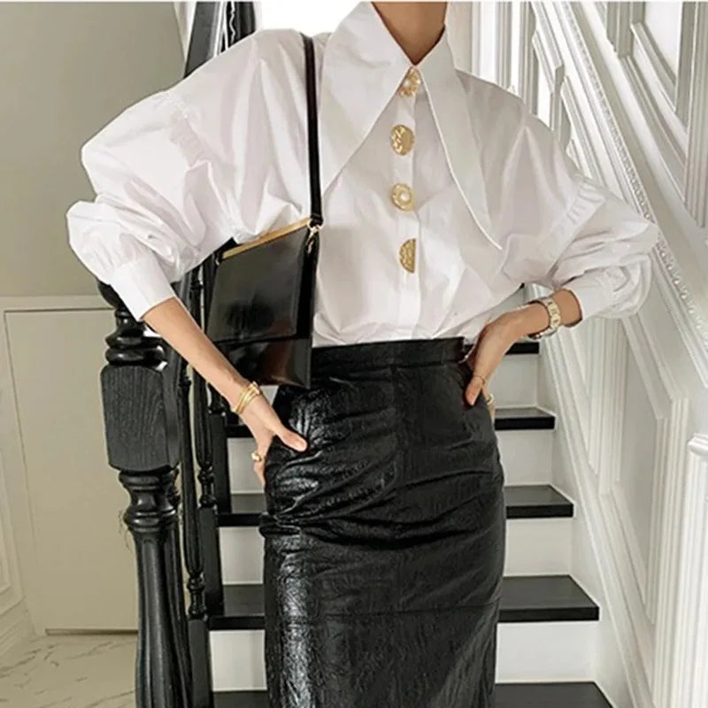 White Elegant Pearl Long-sleeved