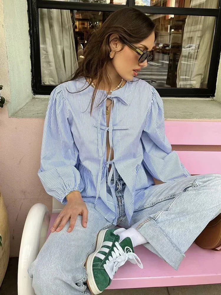 Vintage Women Puff Loose Sleeve
