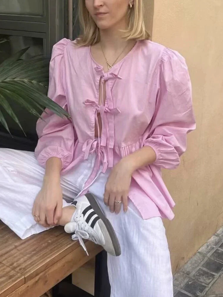 Vintage Women Puff Loose Sleeve
