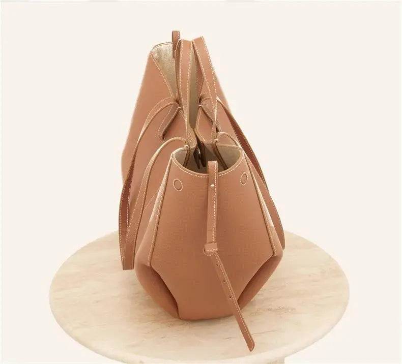 Cowhide Large Tote Shoulder Bag
