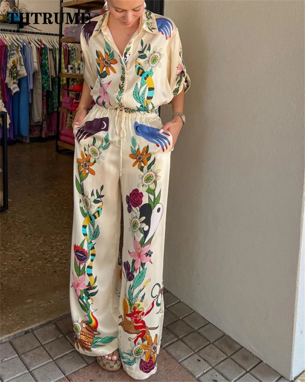 Elegant Summer Floral Print Co-ords