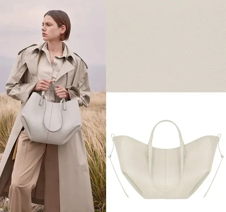 Cowhide Large Tote Shoulder Bag