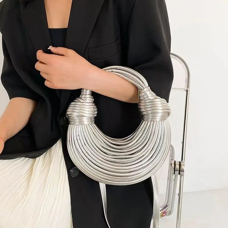 Luxury Handwoven Noodle Clutch