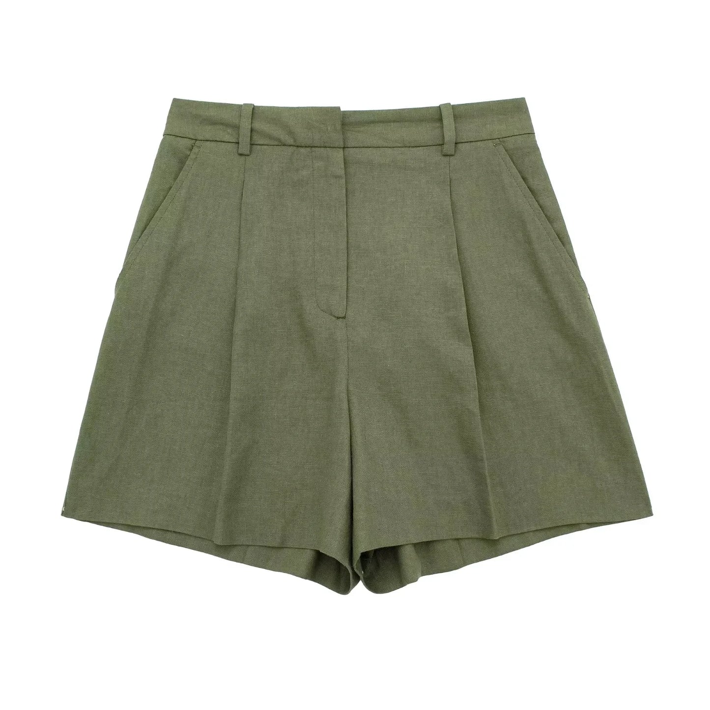 Elegant Solid Waistcoat Shorts Set