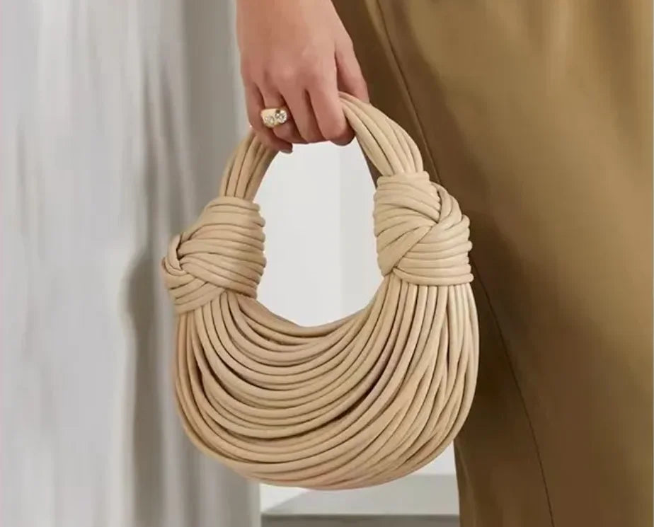 Luxury Handwoven Noodle Clutch
