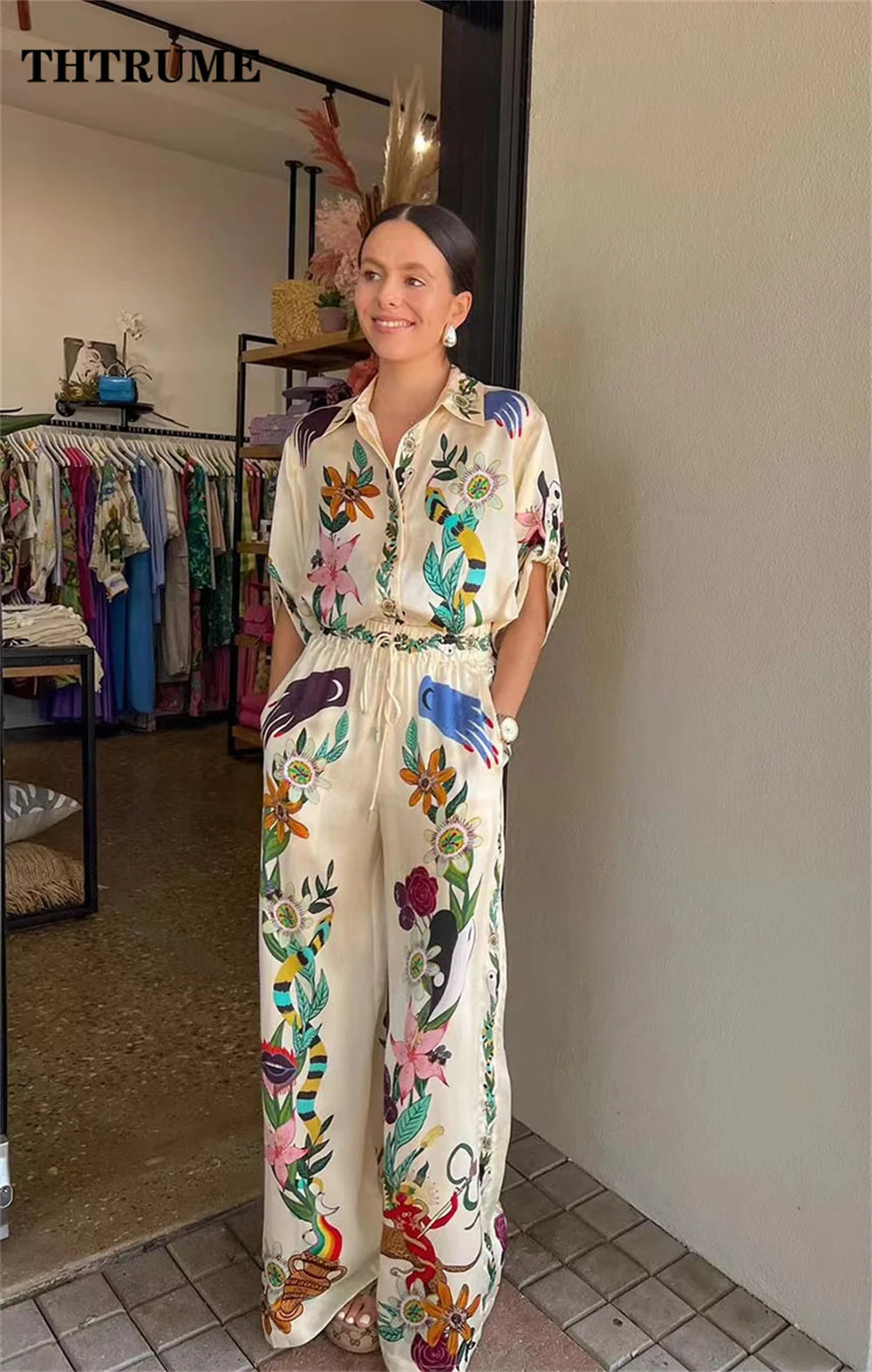 Elegant Summer Floral Print Co-ords