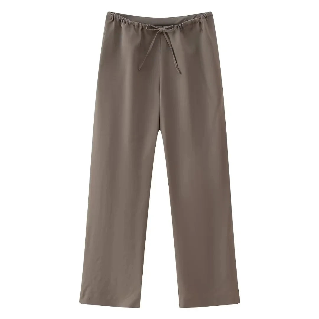 TRAF Halter Neck Asymmetrical Top and Pants