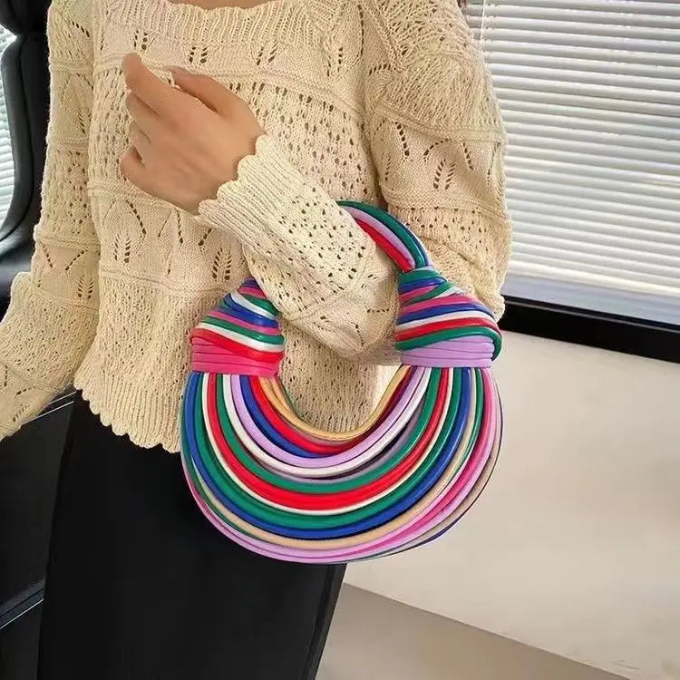 Luxury Handwoven Noodle Clutch