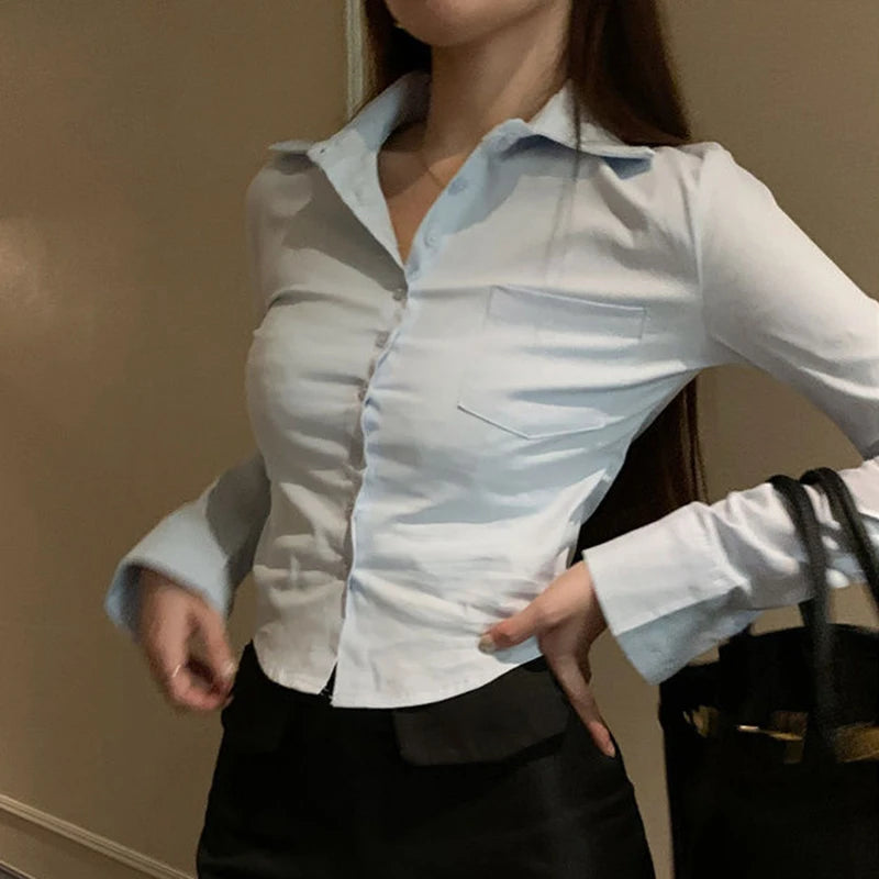 Elegant Slim Blouse Tops