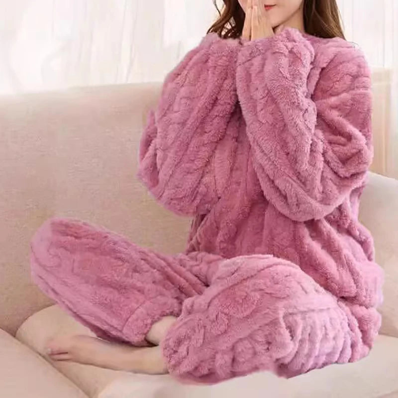 Pajamas Set Winter Sleepwear