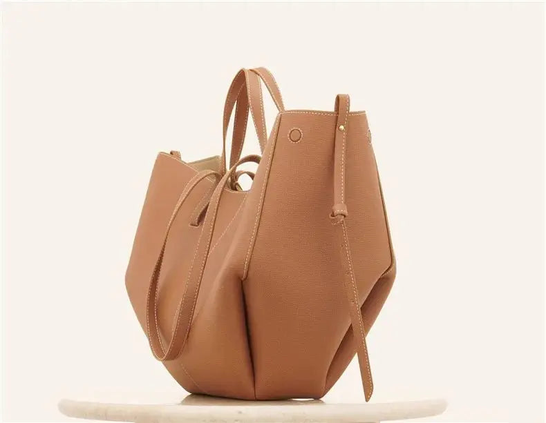 Cowhide Large Tote Shoulder Bag