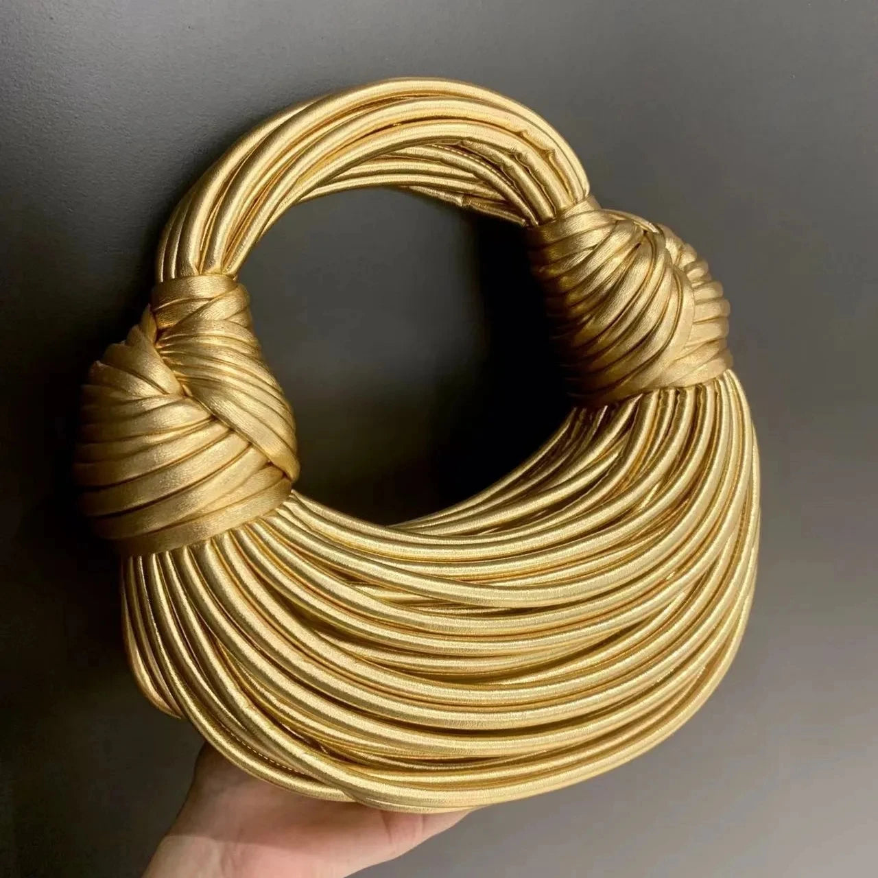 Luxury Handwoven Noodle Clutch