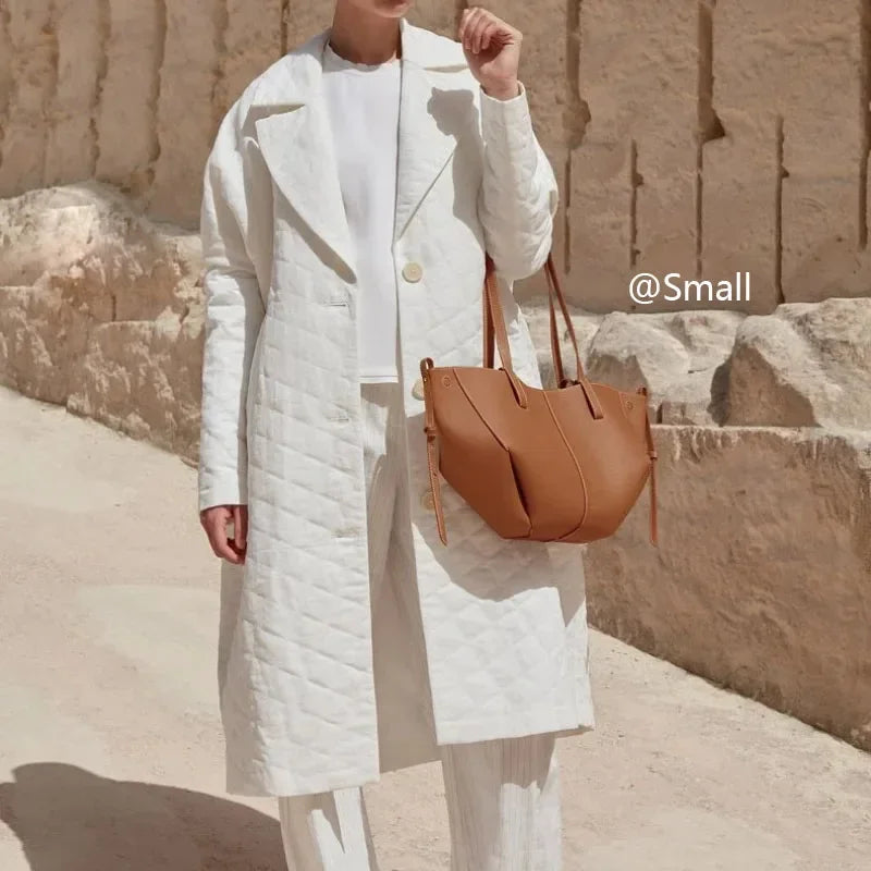 Cowhide Large Tote Shoulder Bag