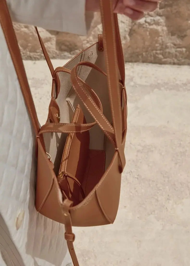 Cowhide Large Tote Shoulder Bag