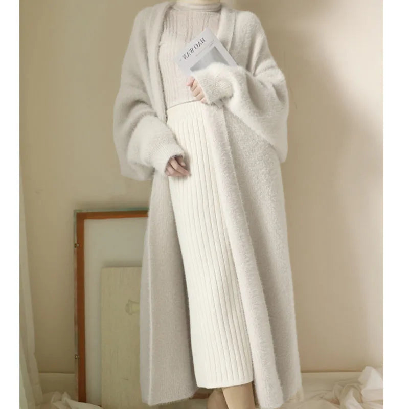 White Long Cardigan