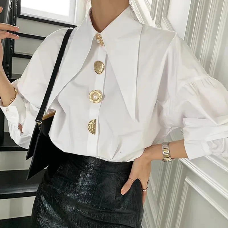 White Elegant Pearl Long-sleeved