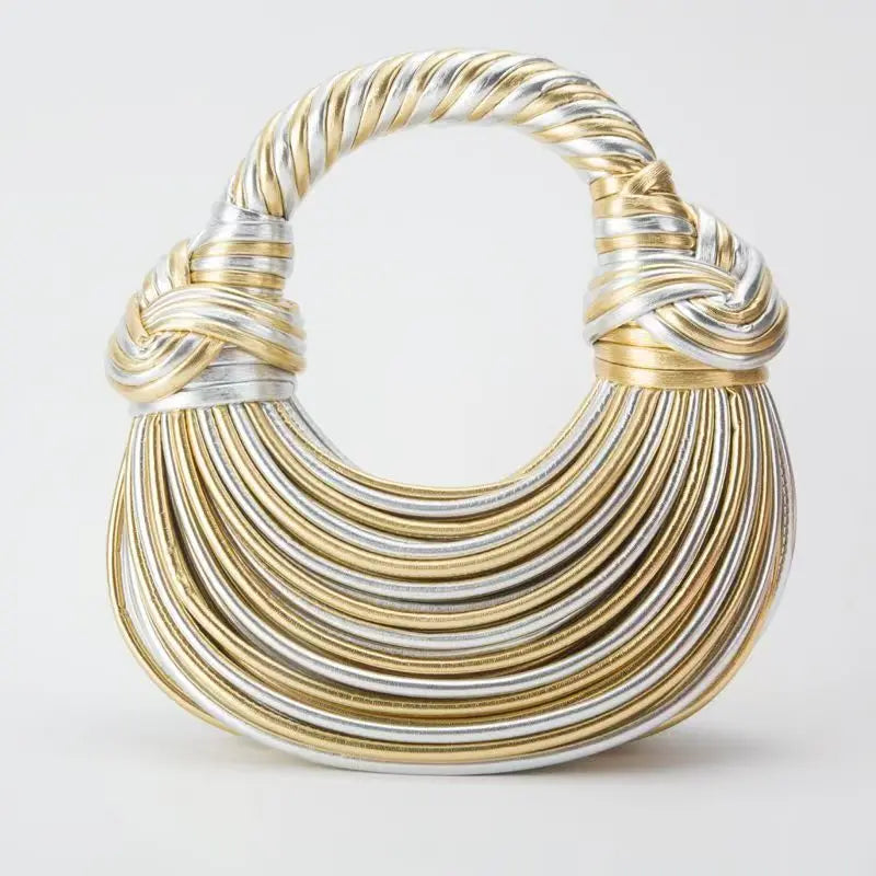 Luxury Handwoven Noodle Clutch