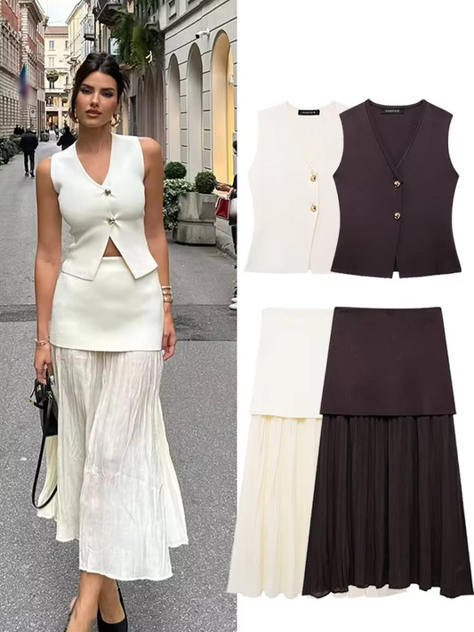 Splicing Elegant Suits Sets