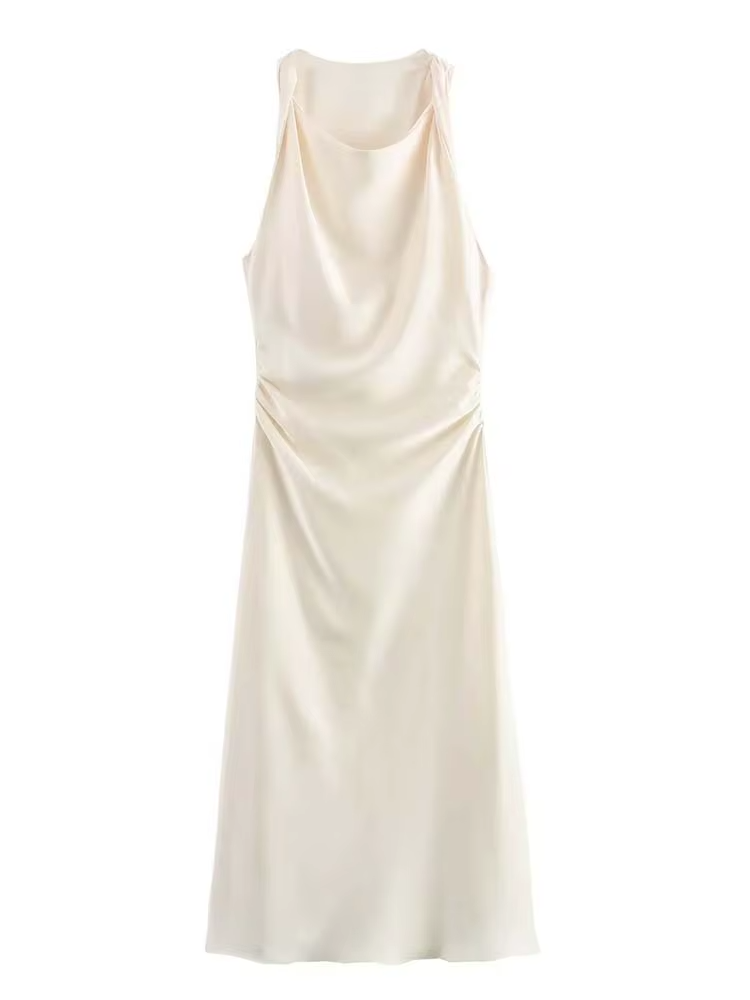 Satin Slip Midi Dress