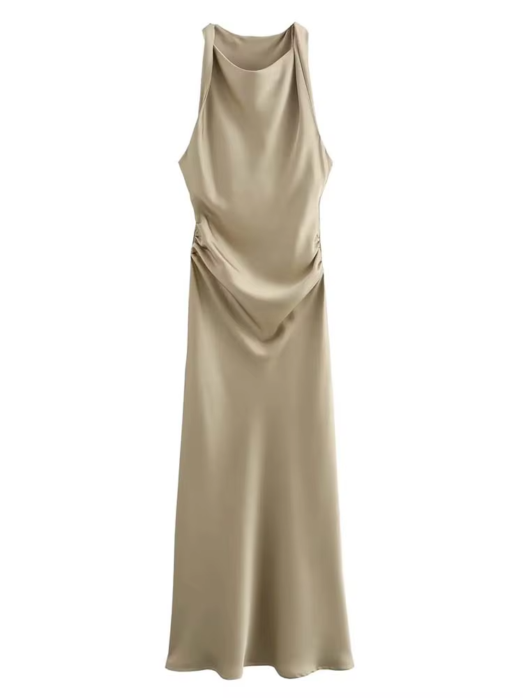 Satin Slip Midi Dress
