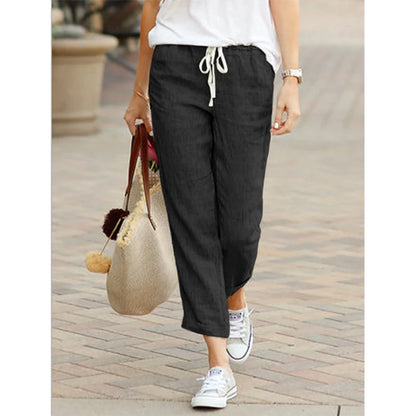 Loose Cotton Elegant Casual Pants