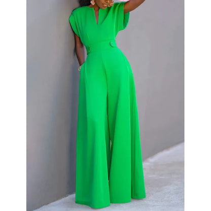 Elegant Jumpsuits with Sleeve and Wide Leg