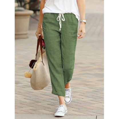 Loose Cotton Elegant Casual Pants