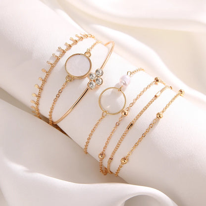 3Pcs/Set Punk Geometric Chain Bracelet