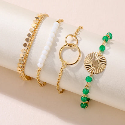 3Pcs/Set Punk Geometric Chain Bracelet
