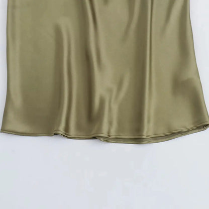 Satin Slip Midi Dress