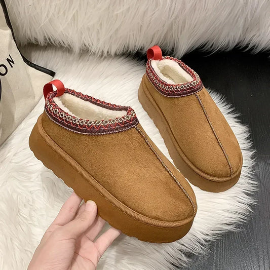 Winter Cashmere Warm Thick Soles Shoes