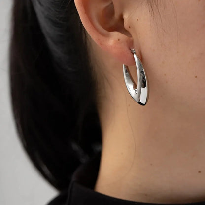 Geometric Steel Hollow Earrings