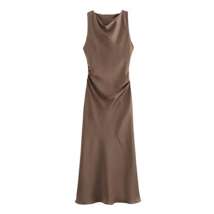 Satin Slip Midi Dress