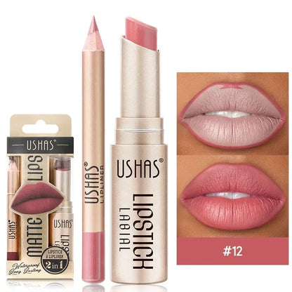 2 In 1 Waterproof Lipstick Set