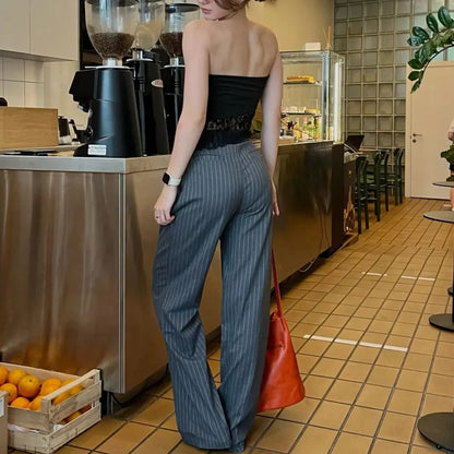 High Waist Baggy Suit Pants