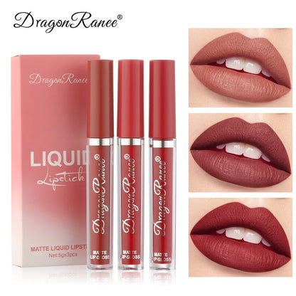 3 PCS Matte Lipsticks Waterproof