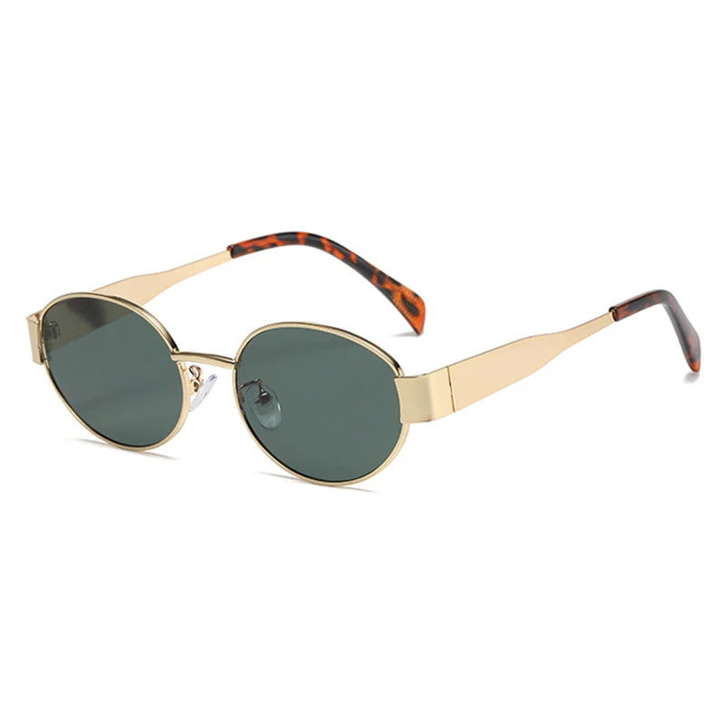 Luxury Retro Small Oval Sunglasses