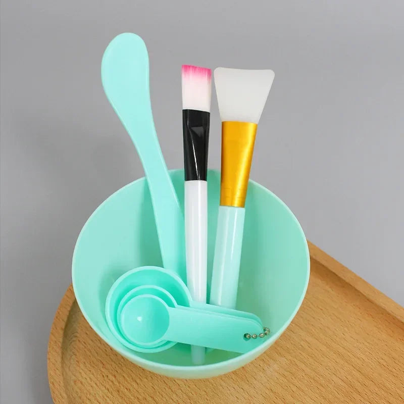 Facial Brush Mask Bowl Spoon Set