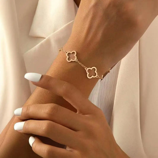 Trendy Stainless Steel 18K Gold Plated Bracelet
