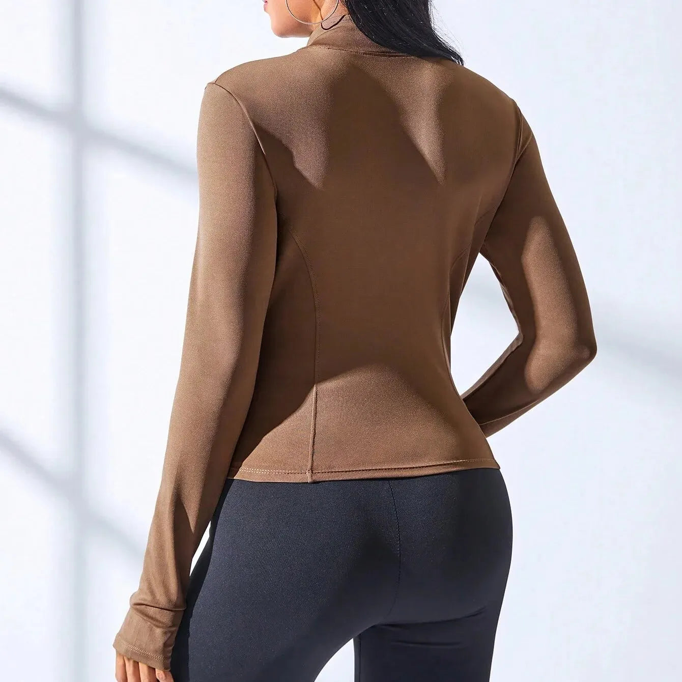 Fitness Clothes Slimming Body Sculpting Zipper Yoga Jacket