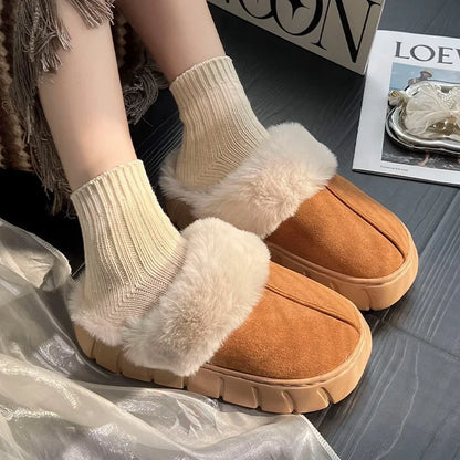 Fluffy Indoor Slippers Thick Sole