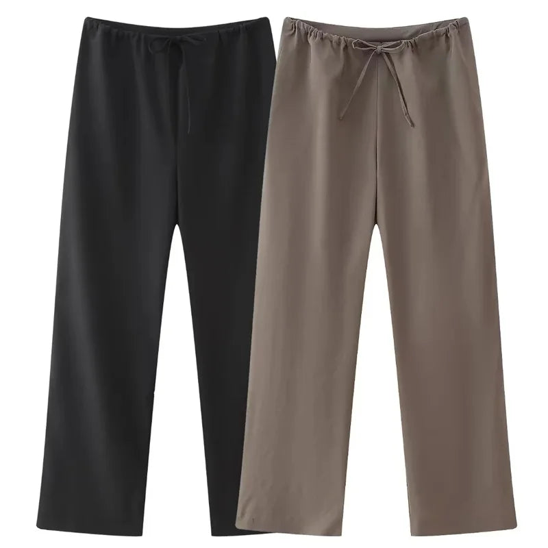 TRAF Halter Neck Asymmetrical Top and Pants