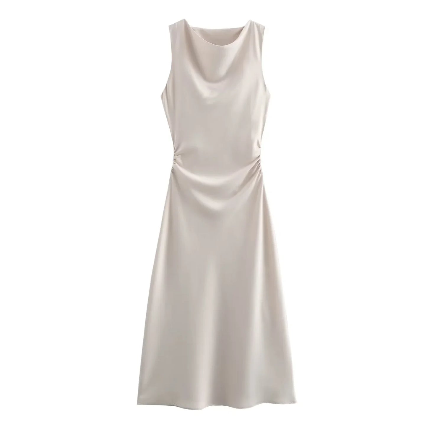 Satin Slip Midi Dress