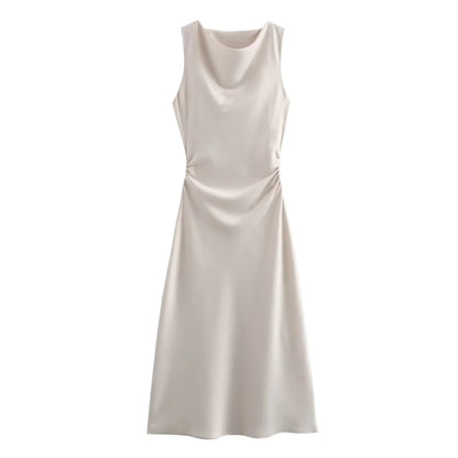 Satin Slip Midi Dress