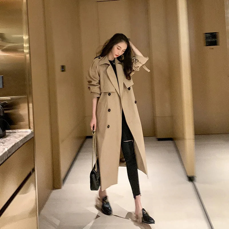 Lapel Women Trench Coat