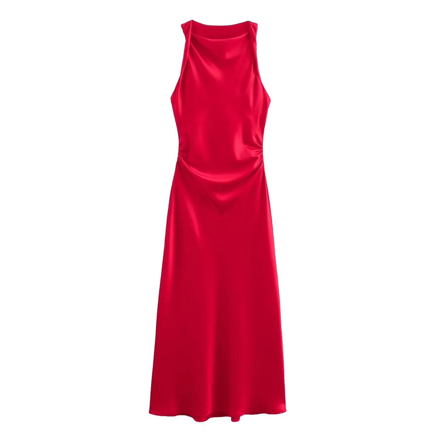 Satin Slip Midi Dress