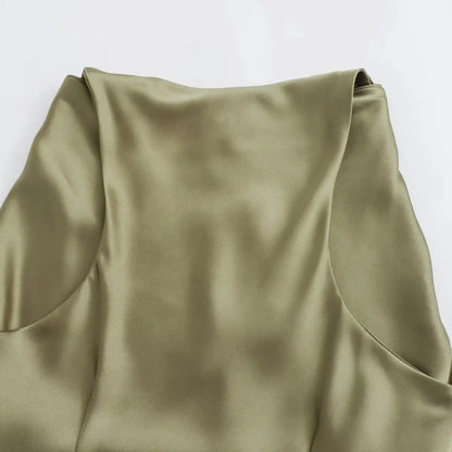 Satin Slip Midi Dress