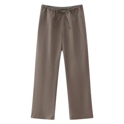 TRAF Halter Neck Asymmetrical Top and Pants